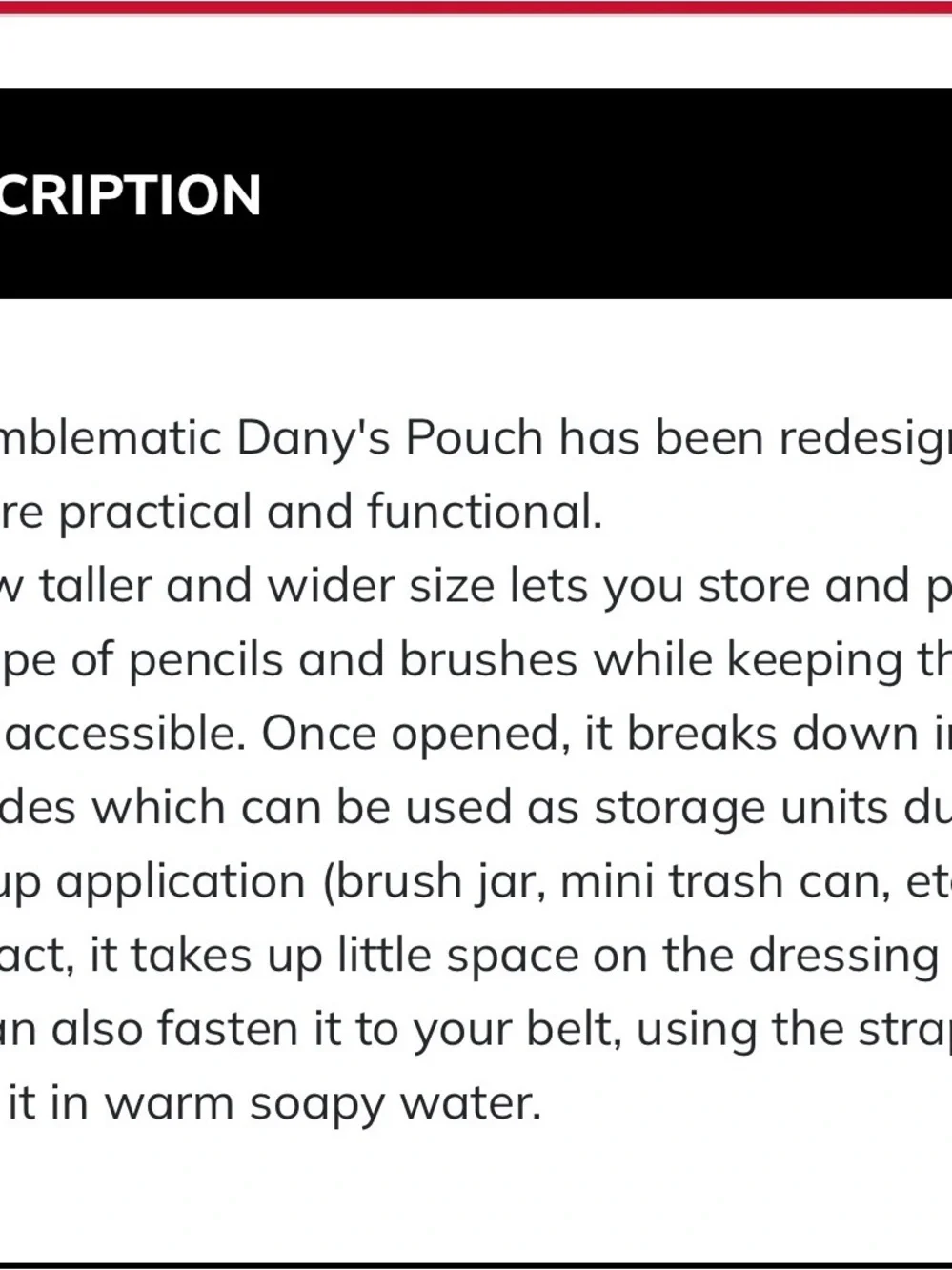 Makeup Forever Dany's Pouch Brush Holder in Black
